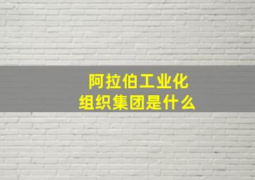 阿拉伯工业化组织集团是什么