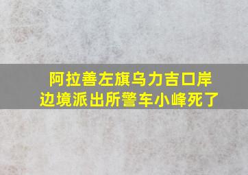 阿拉善左旗乌力吉口岸边境派出所警车小峰死了