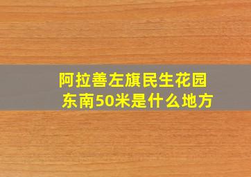 阿拉善左旗民生花园东南50米是什么地方