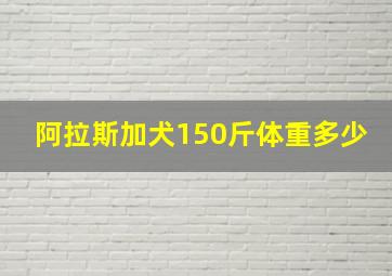 阿拉斯加犬150斤体重多少