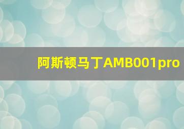 阿斯顿马丁AMB001pro