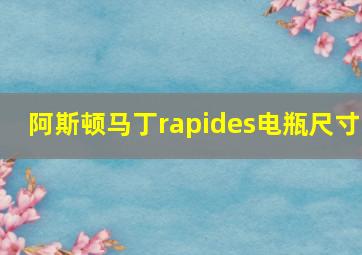 阿斯顿马丁rapides电瓶尺寸