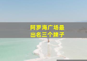 阿罗海广场最出名三个牌子