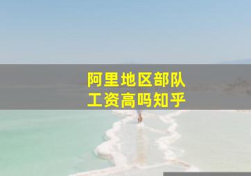 阿里地区部队工资高吗知乎