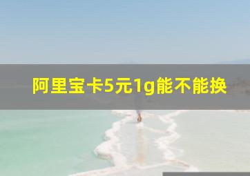 阿里宝卡5元1g能不能换