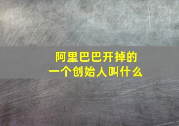 阿里巴巴开掉的一个创始人叫什么