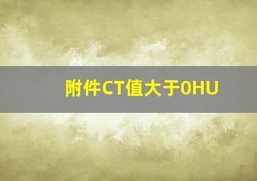 附件CT值大于0HU