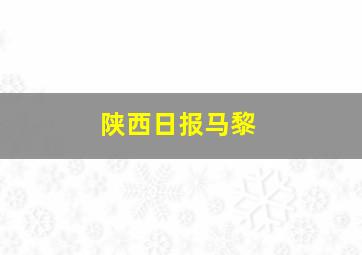 陕西日报马黎