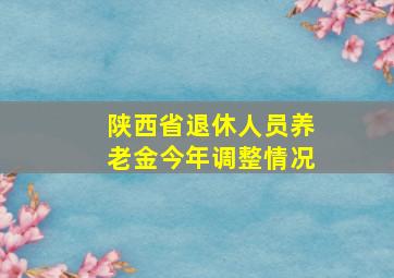 陕西省退休人员养老金今年调整情况