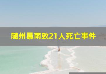 随州暴雨致21人死亡事件