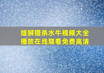 雄狮猎杀水牛视频大全播放在线观看免费高清