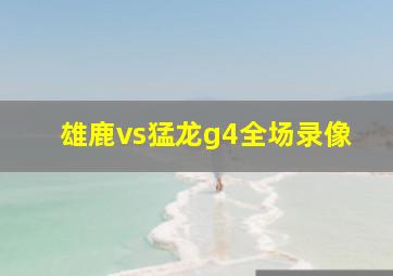 雄鹿vs猛龙g4全场录像