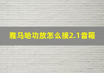 雅马哈功放怎么接2.1音箱