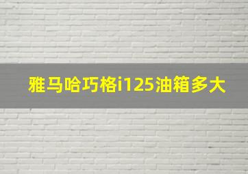 雅马哈巧格i125油箱多大