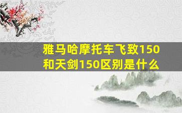 雅马哈摩托车飞致150和天剑150区别是什么