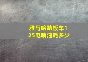 雅马哈踏板车125电喷油耗多少