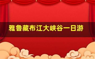 雅鲁藏布江大峡谷一日游