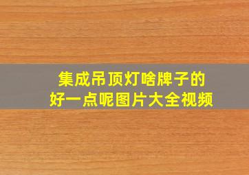 集成吊顶灯啥牌子的好一点呢图片大全视频