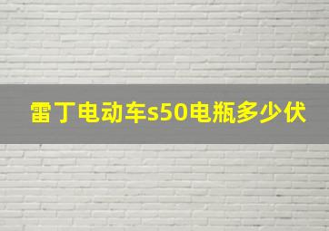 雷丁电动车s50电瓶多少伏