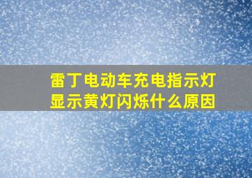 雷丁电动车充电指示灯显示黄灯闪烁什么原因