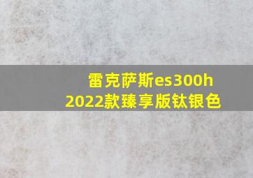 雷克萨斯es300h2022款臻享版钛银色