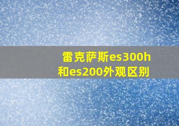 雷克萨斯es300h和es200外观区别