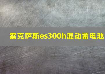 雷克萨斯es300h混动蓄电池