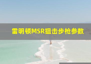 雷明顿MSR狙击步枪参数