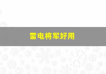 雷电将军好用