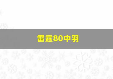 雷霆80中羽