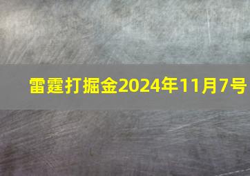 雷霆打掘金2024年11月7号