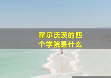 霍尔沃茨的四个学院是什么