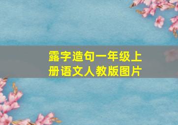 露字造句一年级上册语文人教版图片