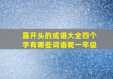 露开头的成语大全四个字有哪些词语呢一年级