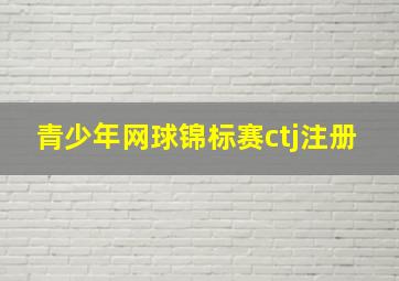 青少年网球锦标赛ctj注册