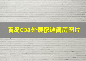 青岛cba外援穆迪简历图片