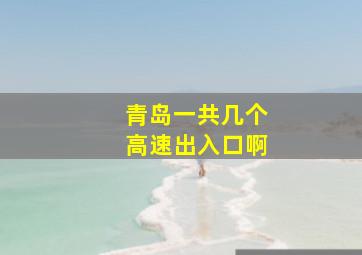 青岛一共几个高速出入口啊