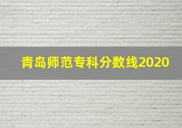 青岛师范专科分数线2020