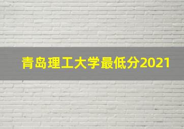 青岛理工大学最低分2021