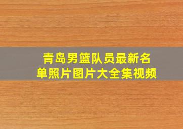 青岛男篮队员最新名单照片图片大全集视频