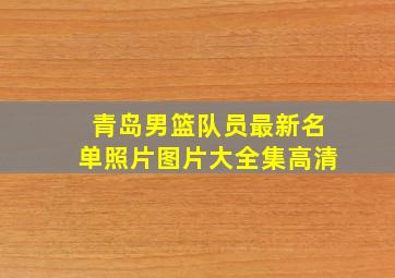 青岛男篮队员最新名单照片图片大全集高清