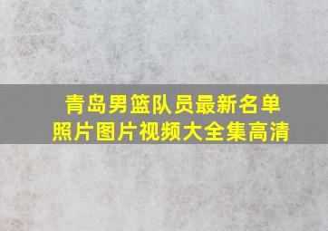 青岛男篮队员最新名单照片图片视频大全集高清