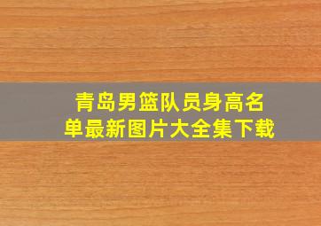 青岛男篮队员身高名单最新图片大全集下载