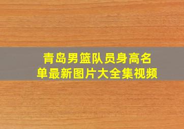 青岛男篮队员身高名单最新图片大全集视频