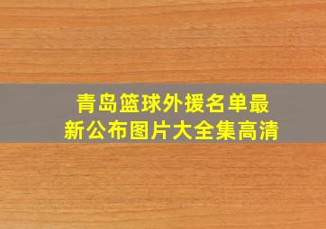 青岛篮球外援名单最新公布图片大全集高清