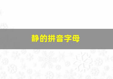 静的拼音字母