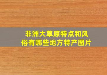 非洲大草原特点和风俗有哪些地方特产图片