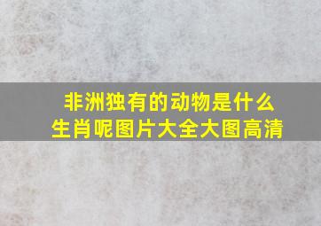 非洲独有的动物是什么生肖呢图片大全大图高清