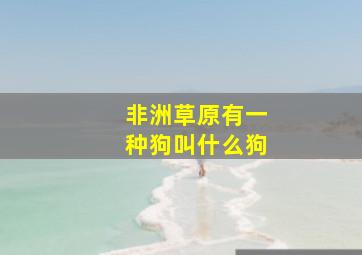 非洲草原有一种狗叫什么狗