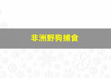 非洲野狗捕食